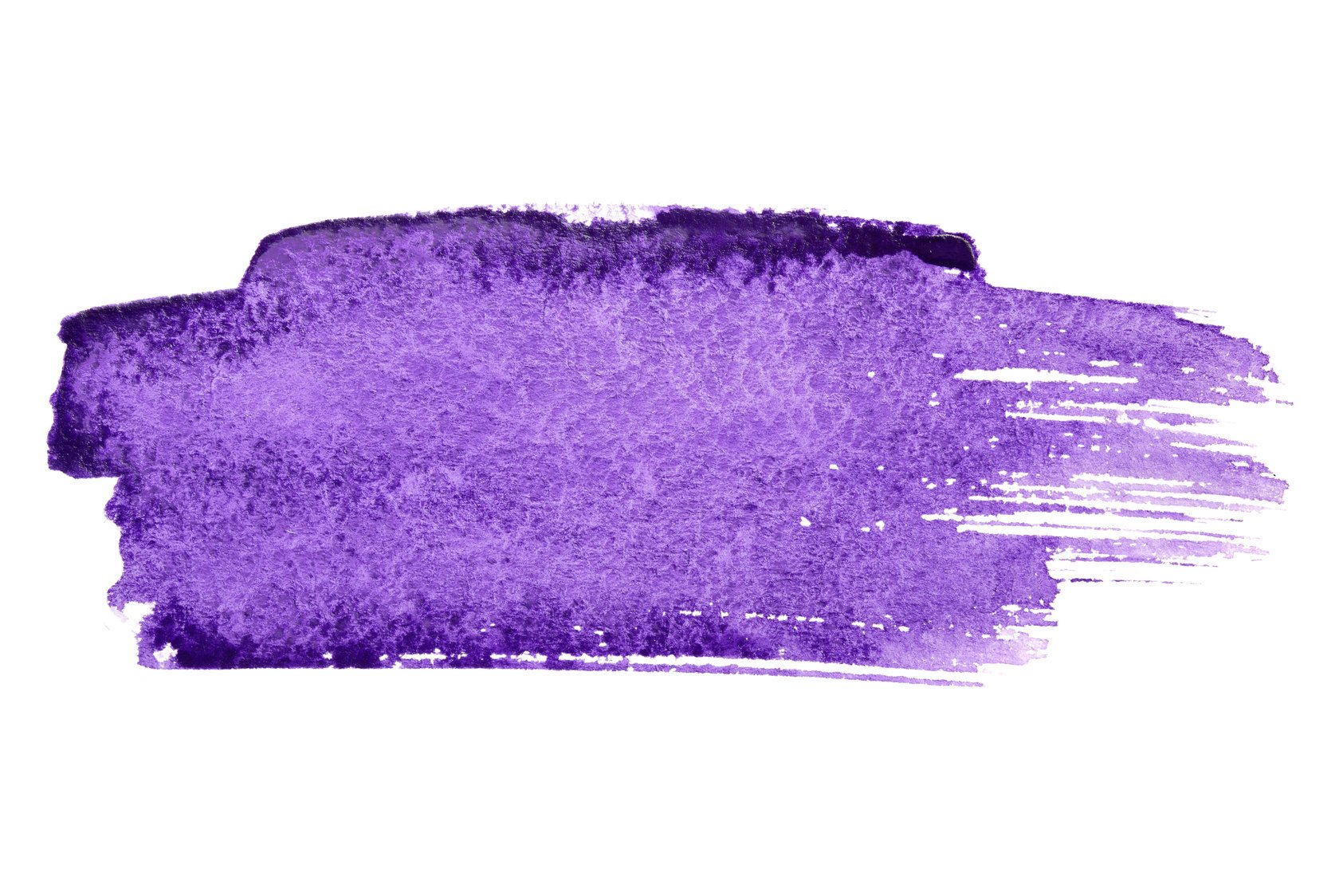 A purple brush stroke in watercolor