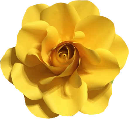 Yellow Rose Paper Flower in Watercolor