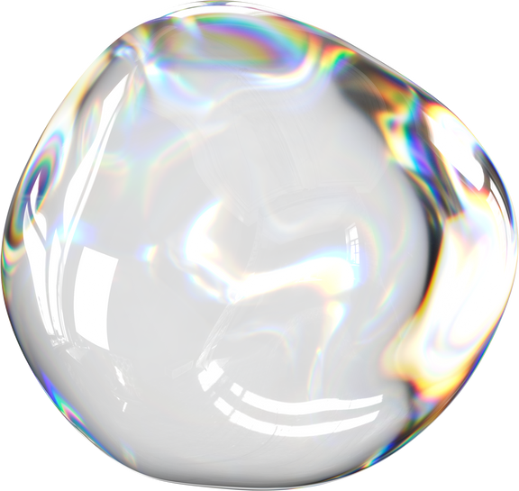 3D Soap bubble abstract shapes